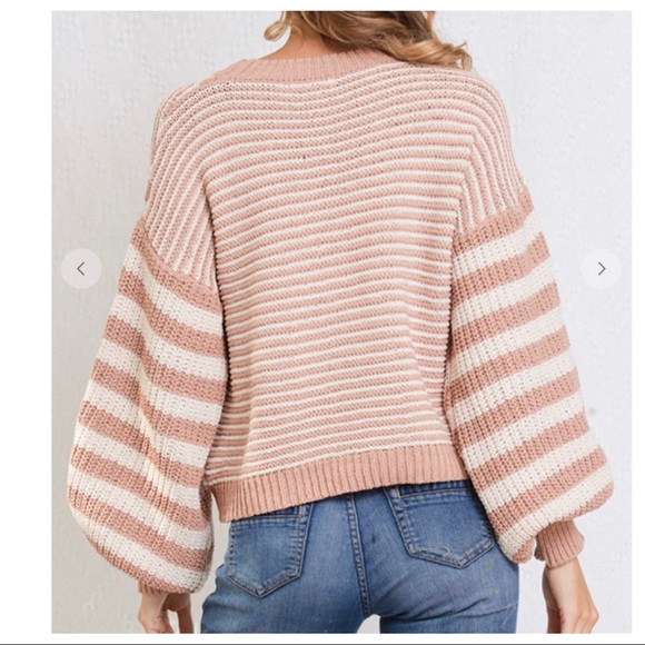 15 Boho Perfect Stripe Cable Sweater - Picture 4 of 7